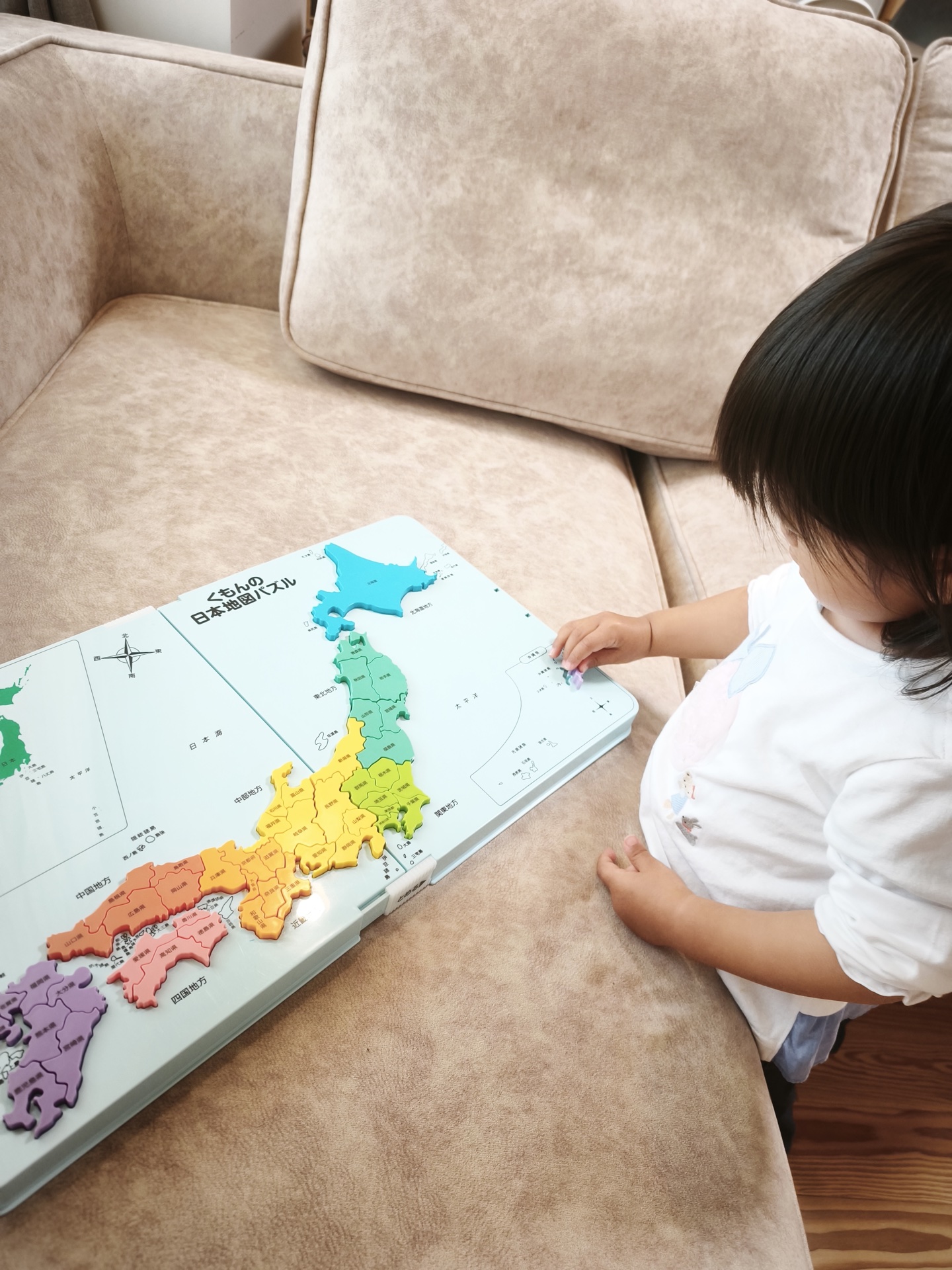 実際にパズルを組んでいる様子